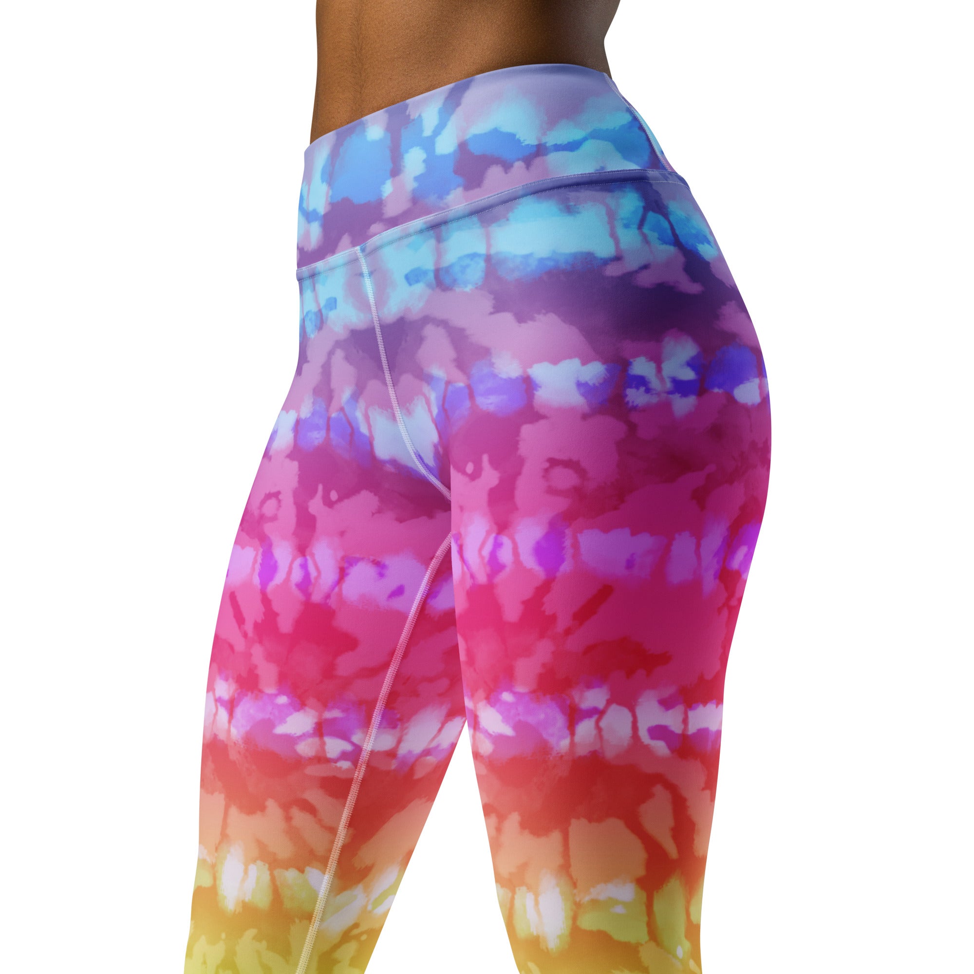 Yoga Leggings Tie Dye Stripes