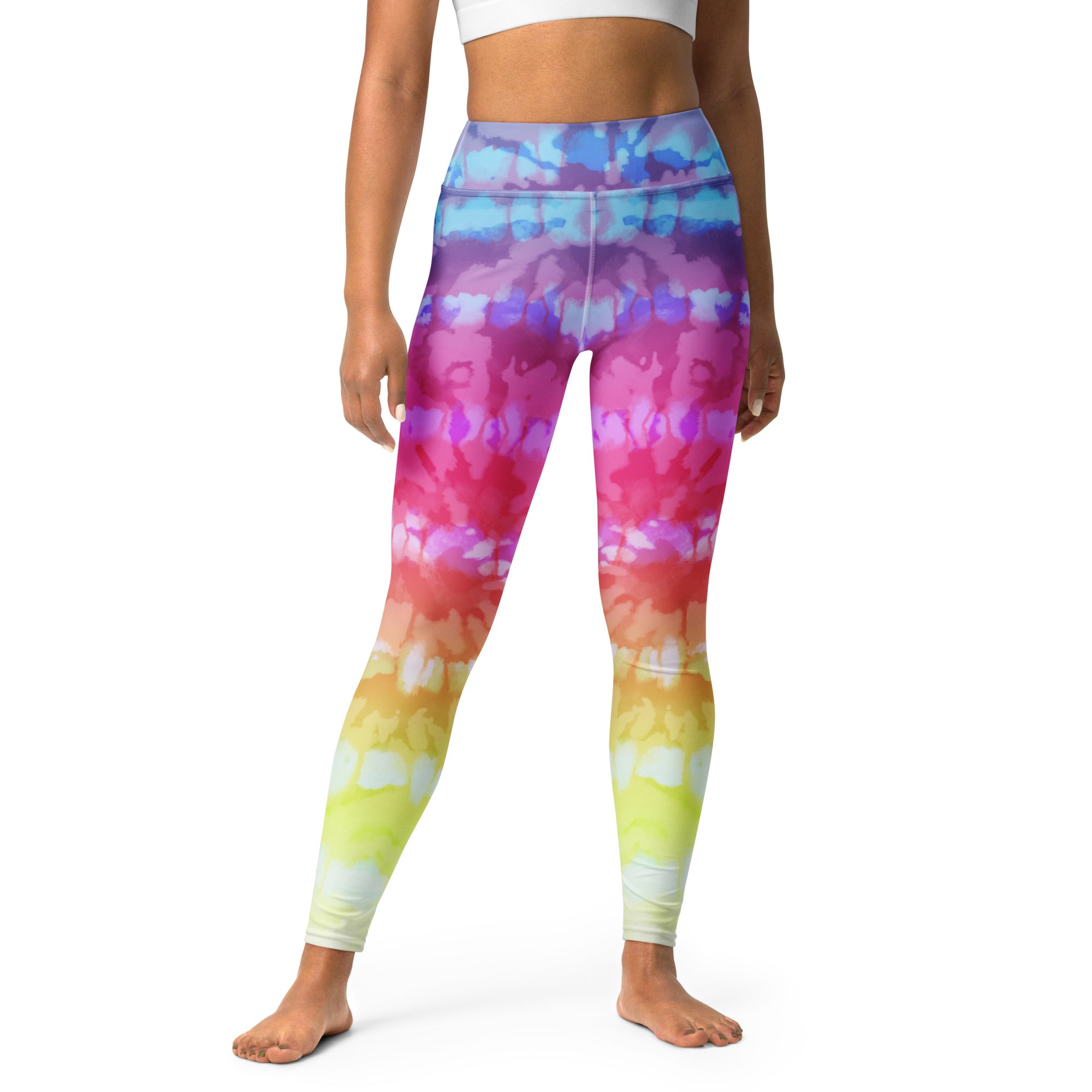 Yoga Leggings Tie Dye Stripes