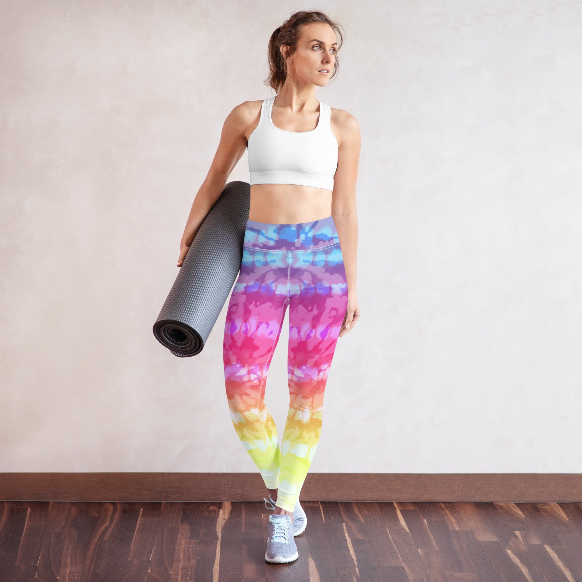 Yoga Leggings Tie Dye Stripes