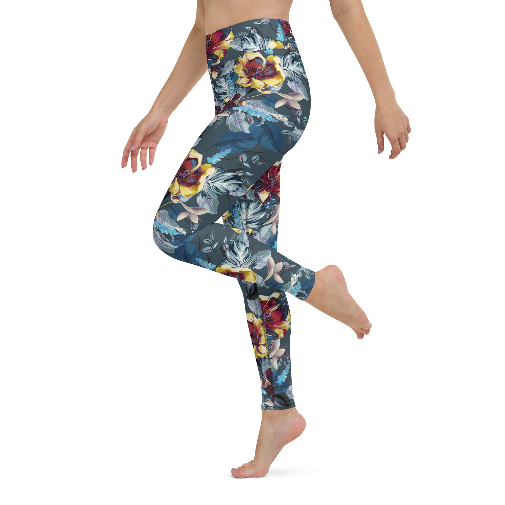 Yoga Leggings Tulip Flowers