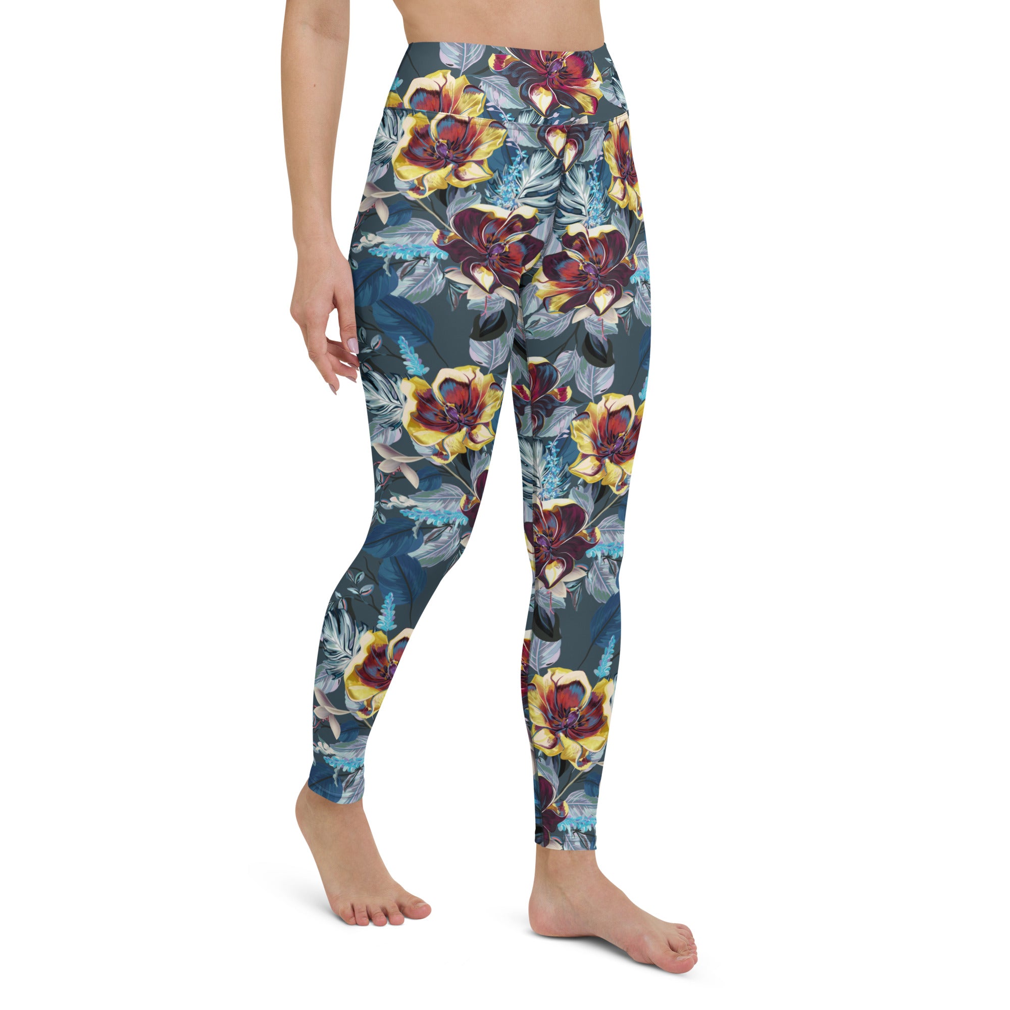 Yoga Leggings Tulip Flowers