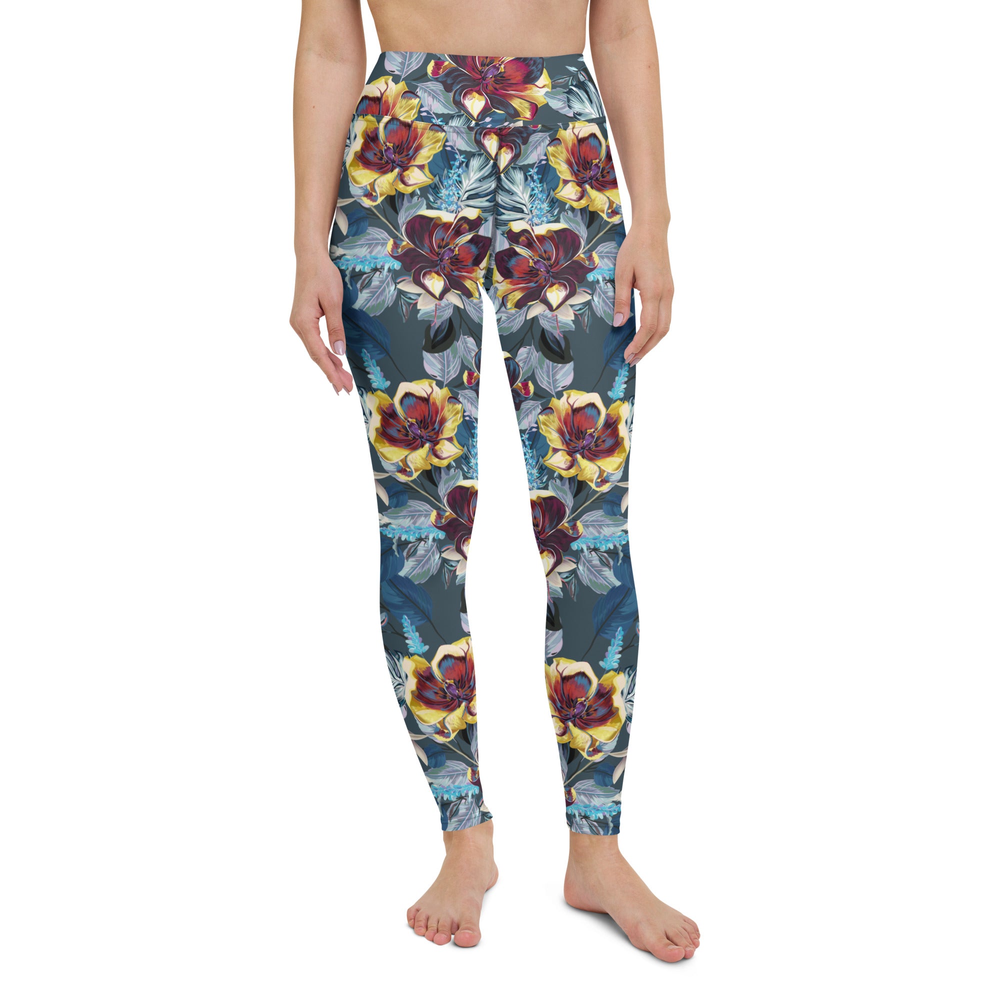 Yoga Leggings Tulip Flowers