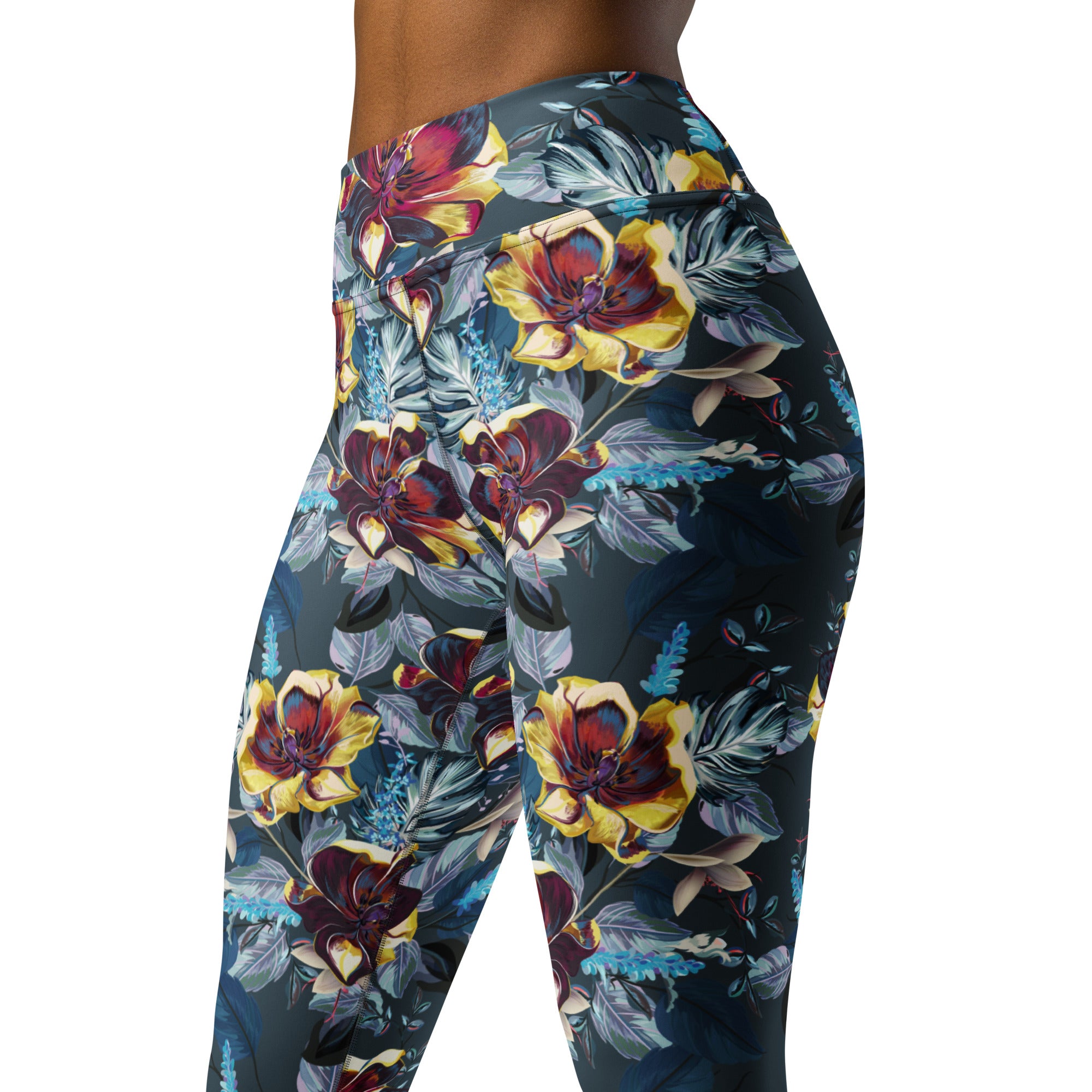 Yoga Leggings Tulip Flowers