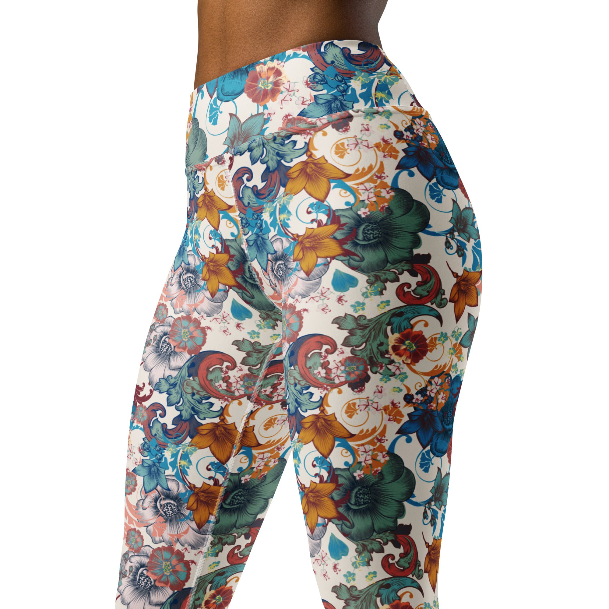 Yoga Leggings Vintage Flowers