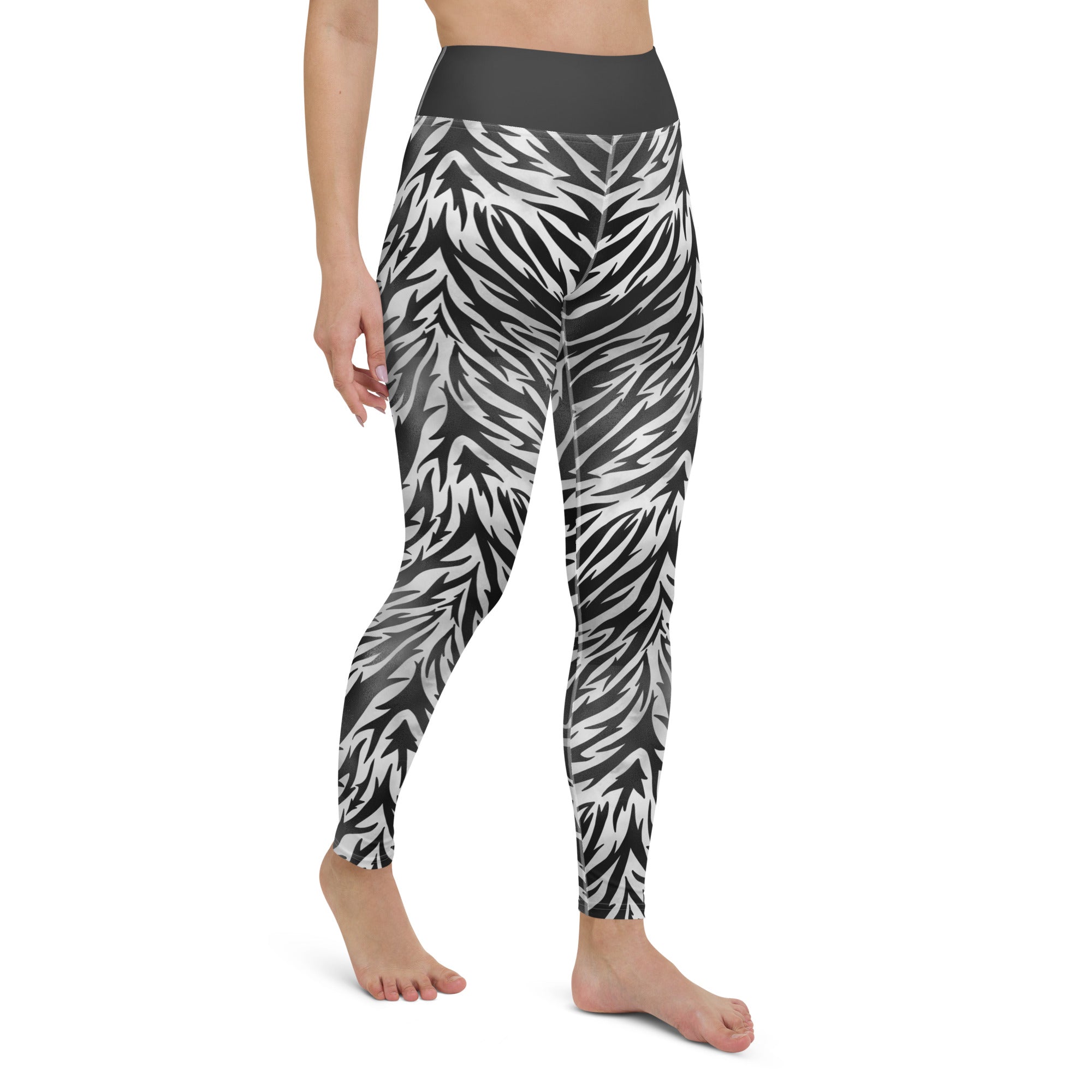 Yoga Leggings Zebra print Black and White