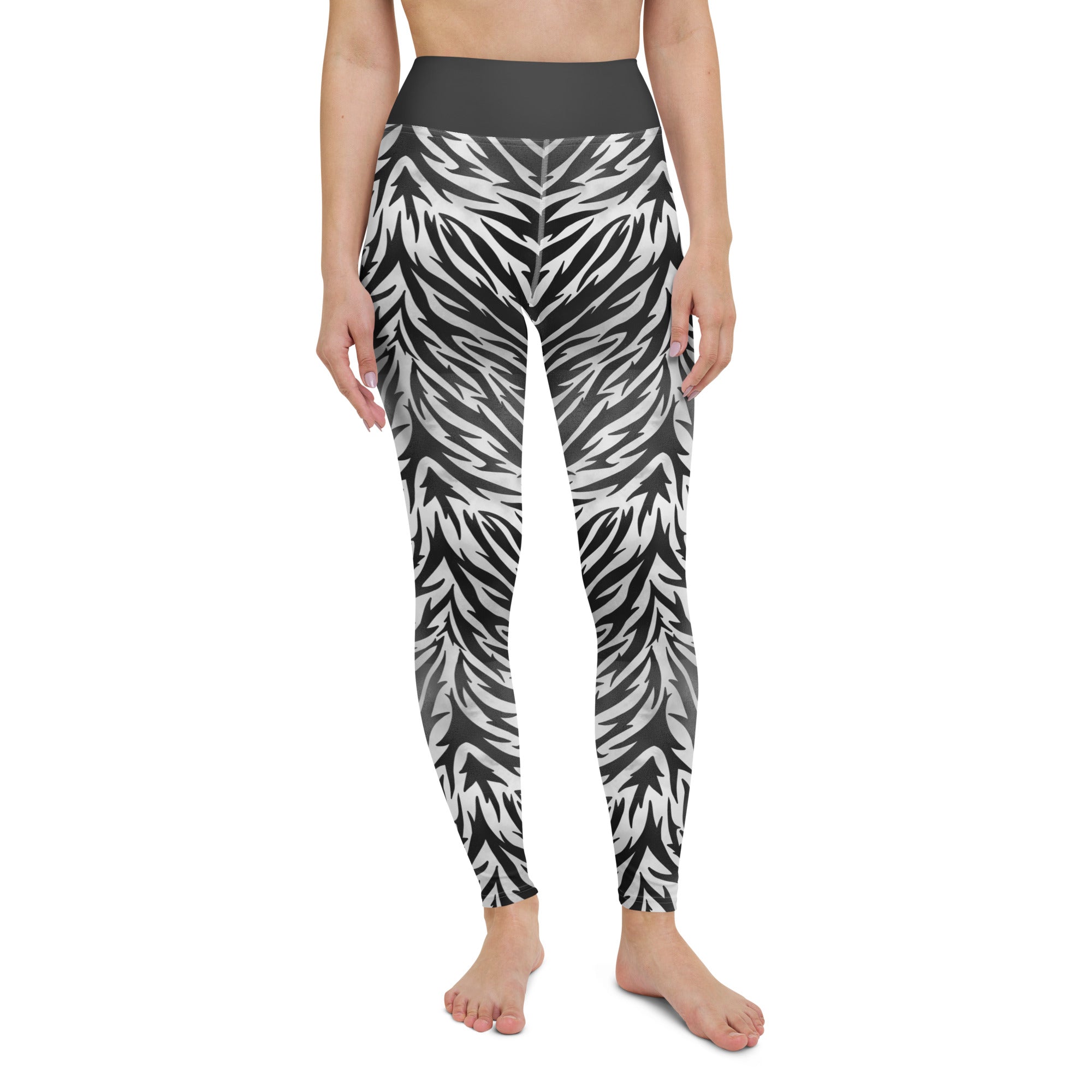 Yoga Leggings Zebra print Black and White