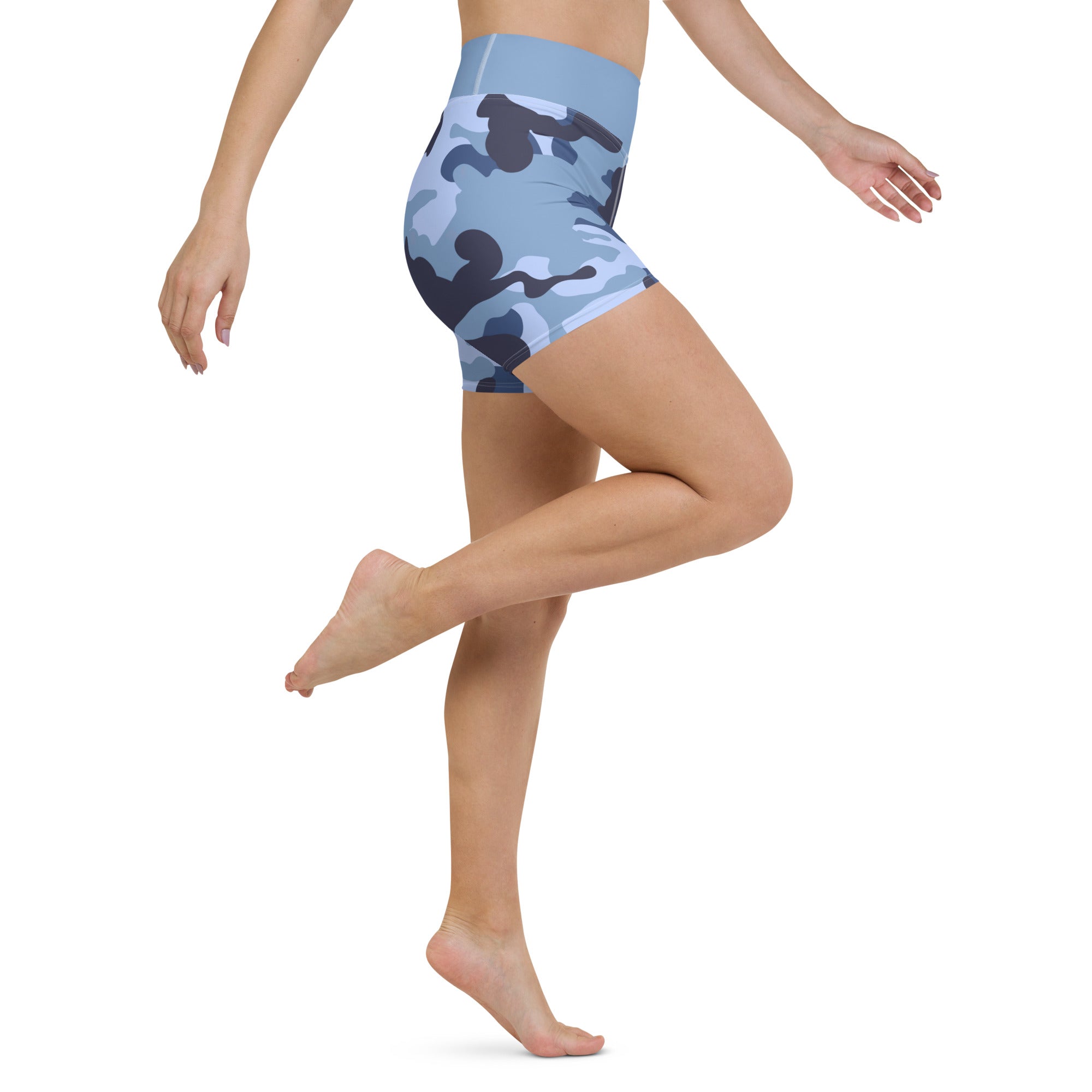 Yoga Shorts Camo Blue