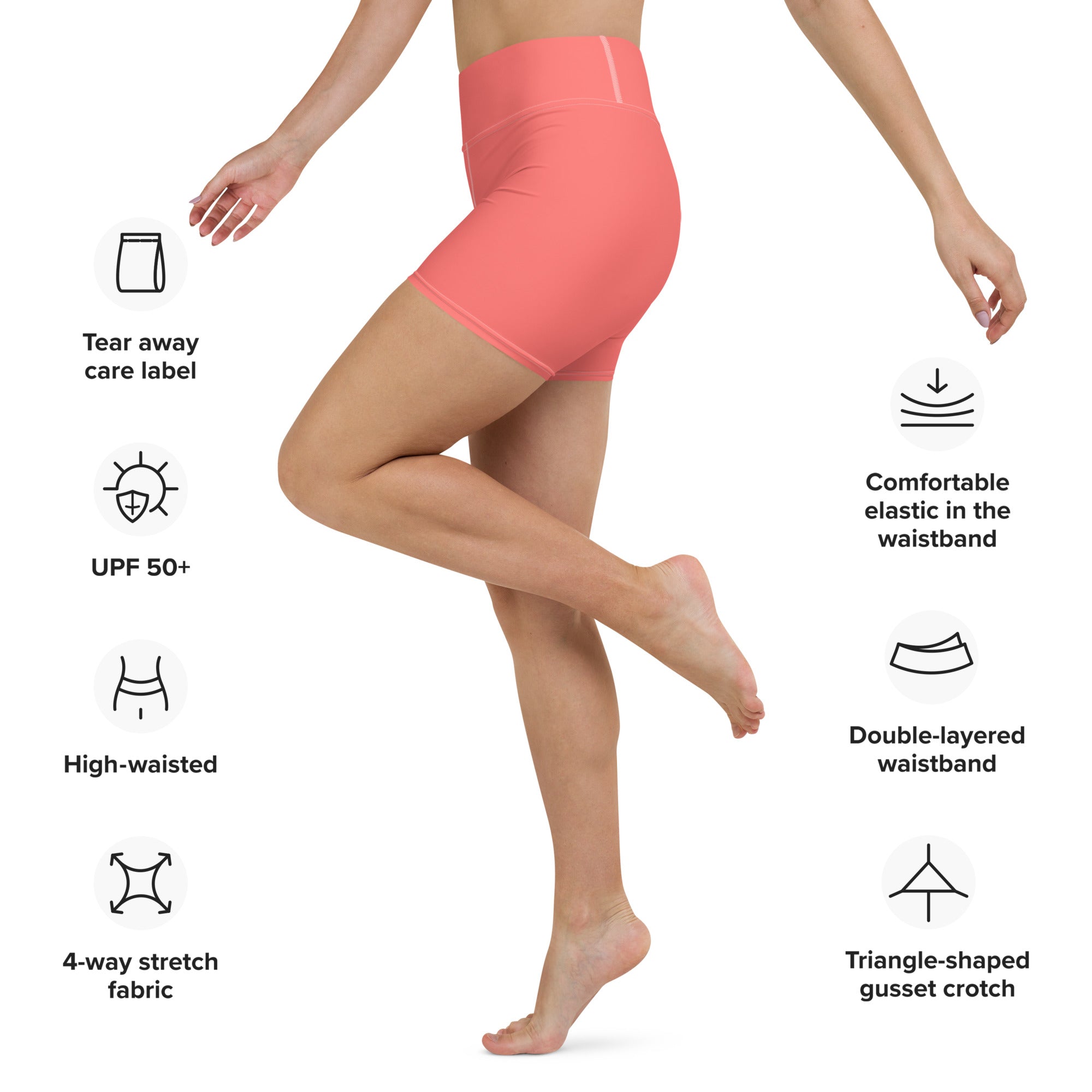 Yoga Shorts Coral