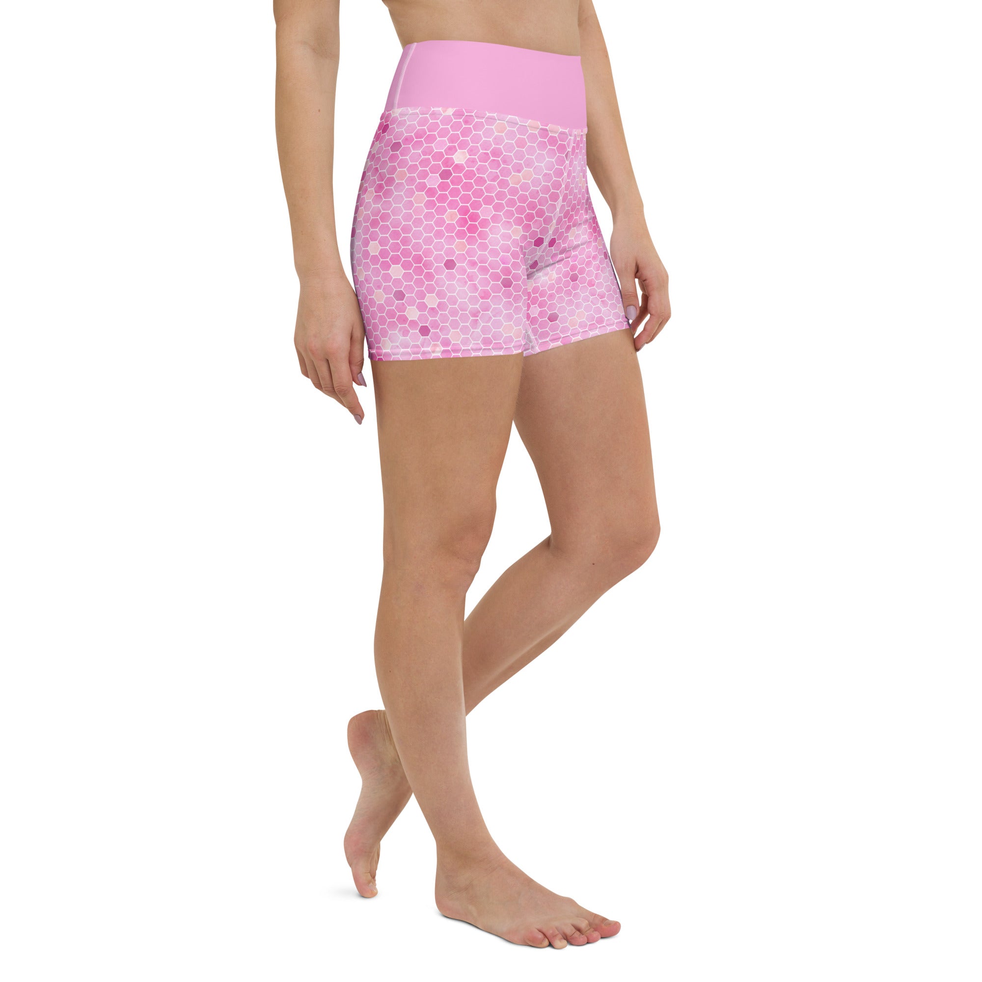 Yoga Shorts Honeycomb Pink