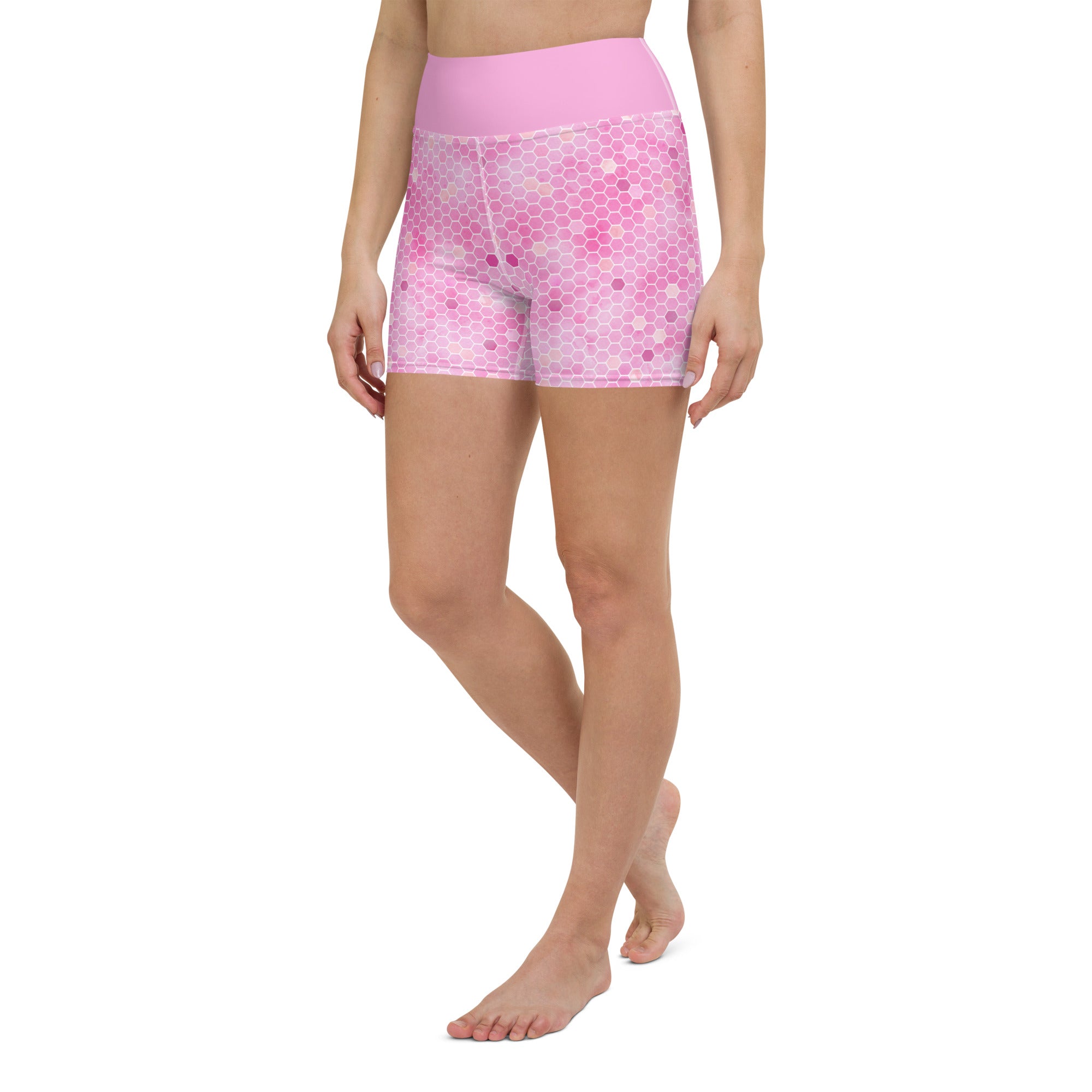 Yoga Shorts Honeycomb Pink