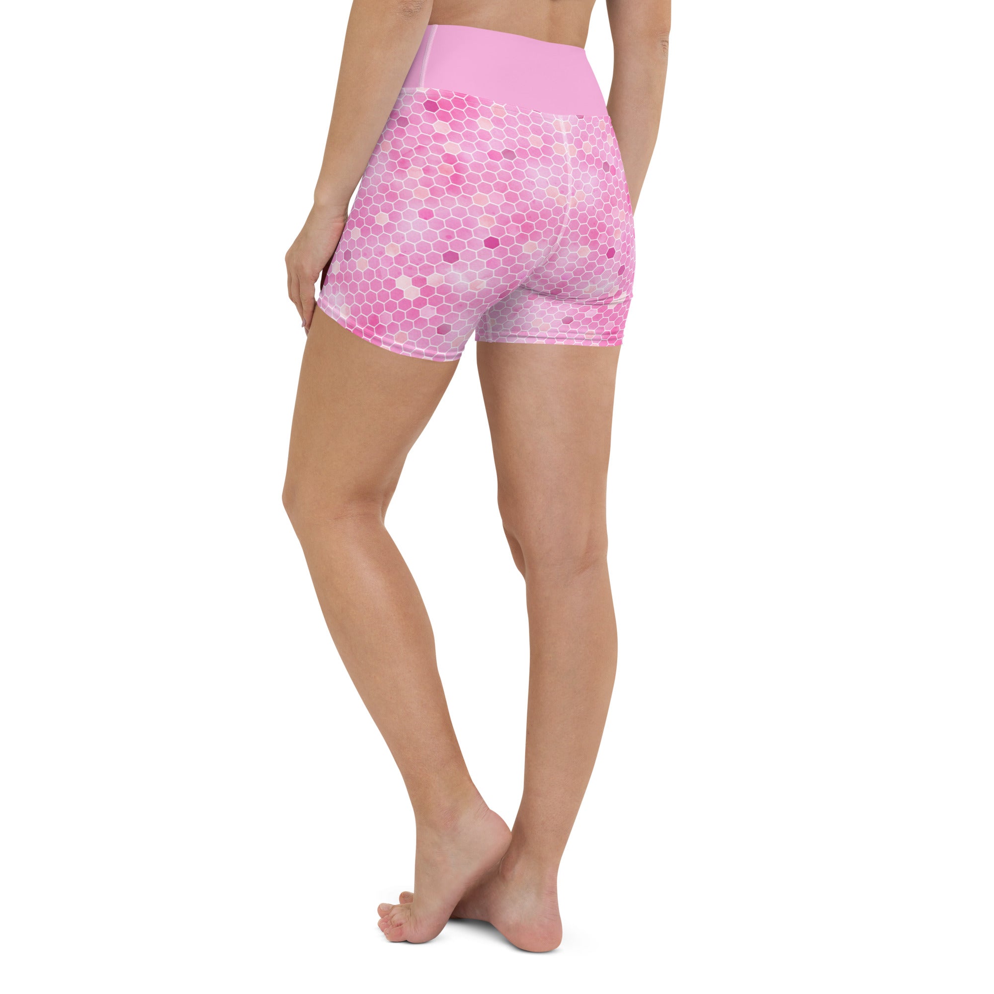 Yoga Shorts Honeycomb Pink