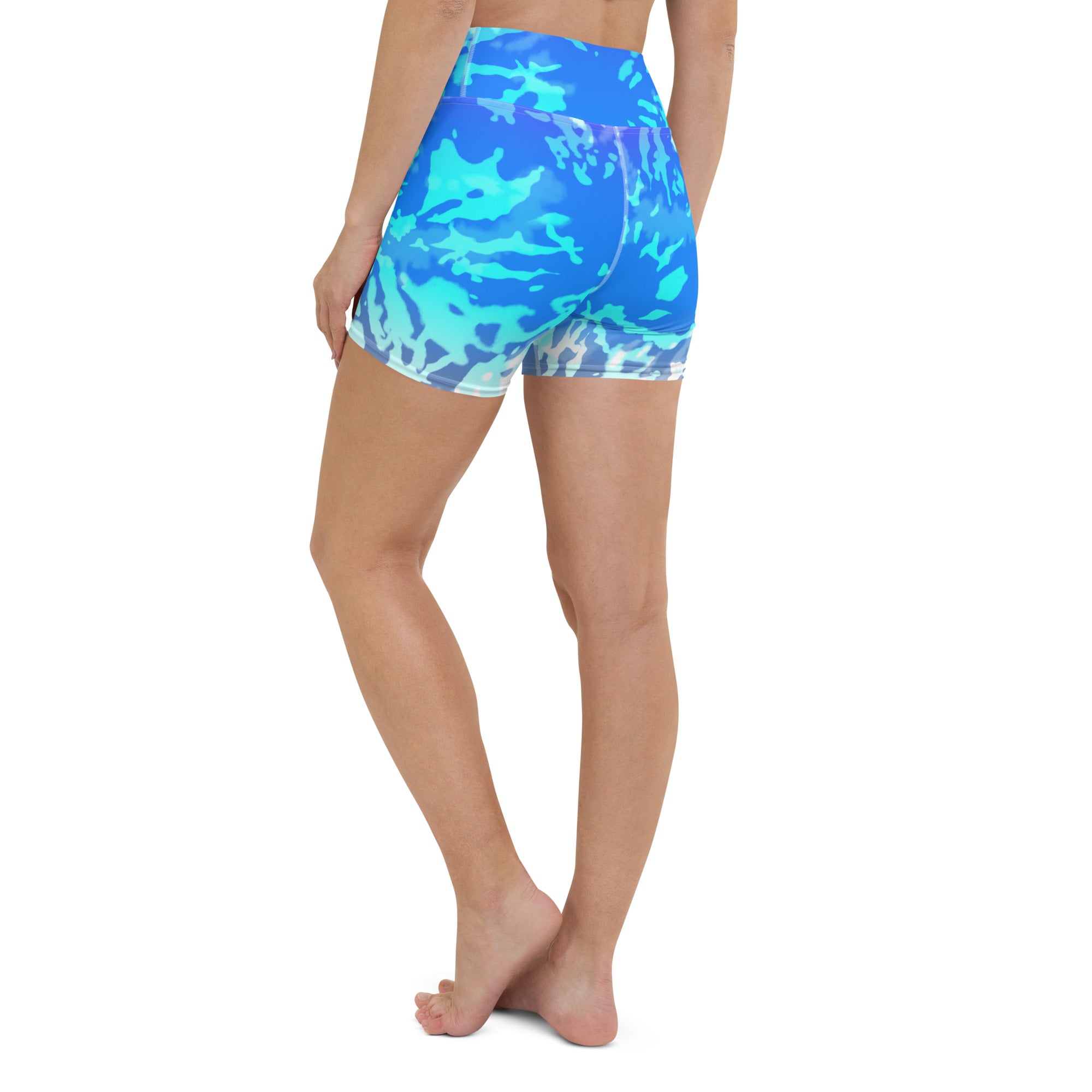 Yoga Shorts Tie Dye Multicolour Splashes
