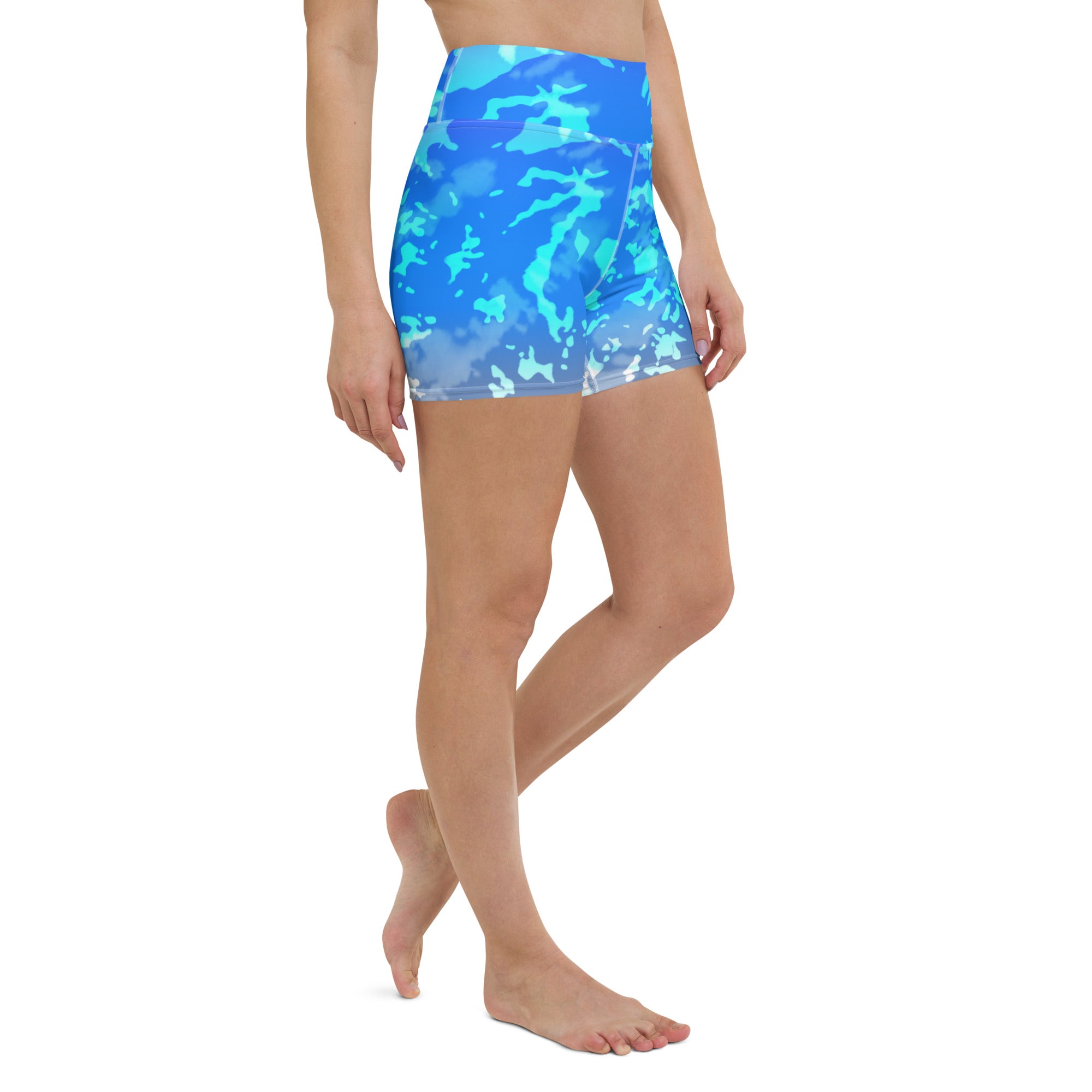 Yoga Shorts Tie Dye Multicolour Splashes