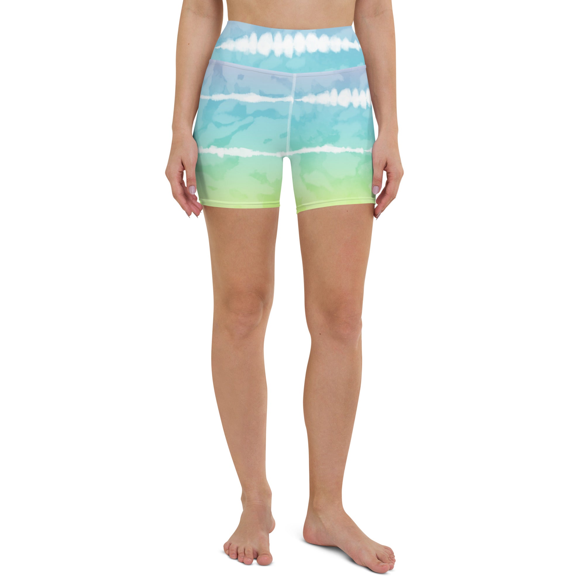 Yoga Shorts Tie Dye Multicolour Stripes II
