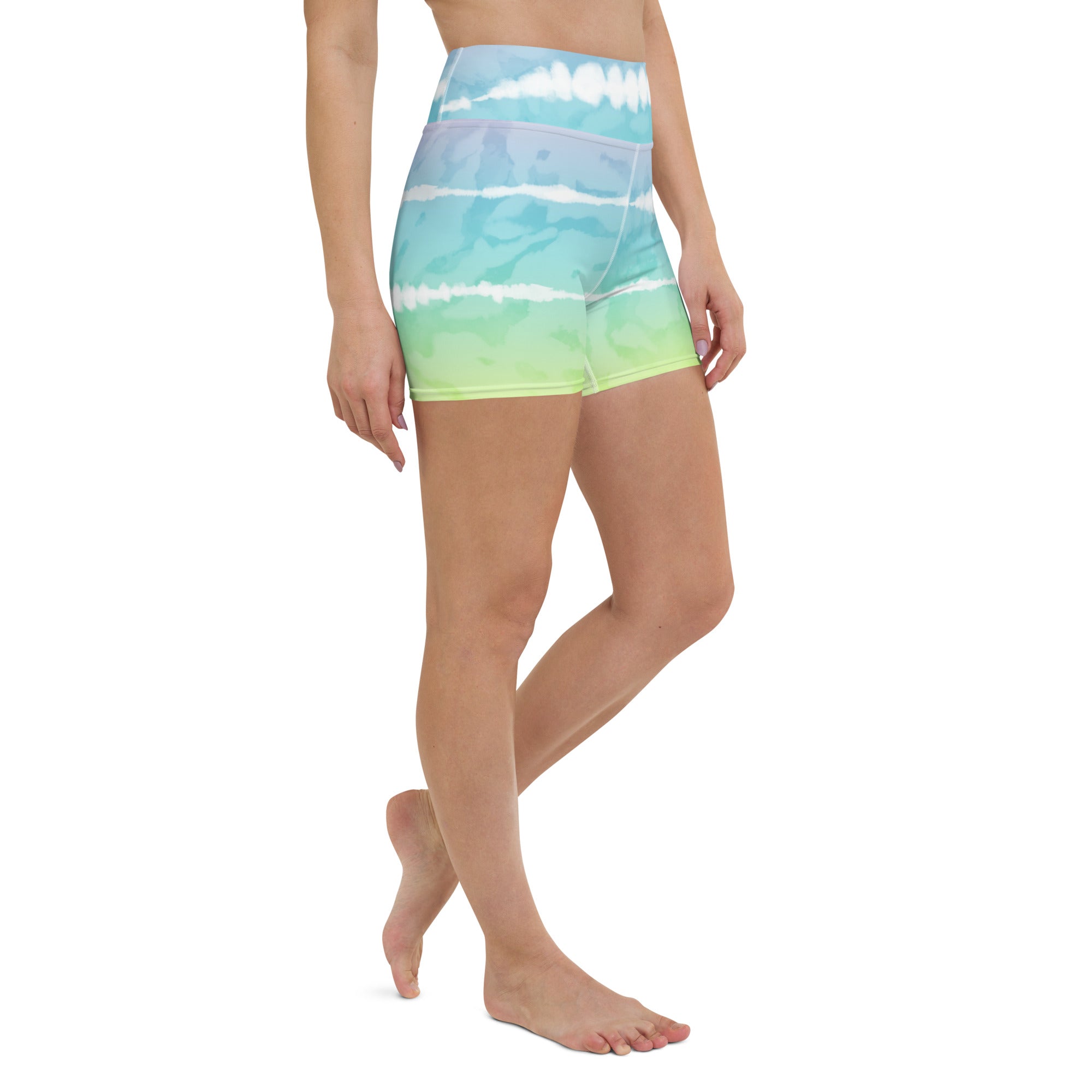Yoga Shorts Tie Dye Multicolour Stripes II