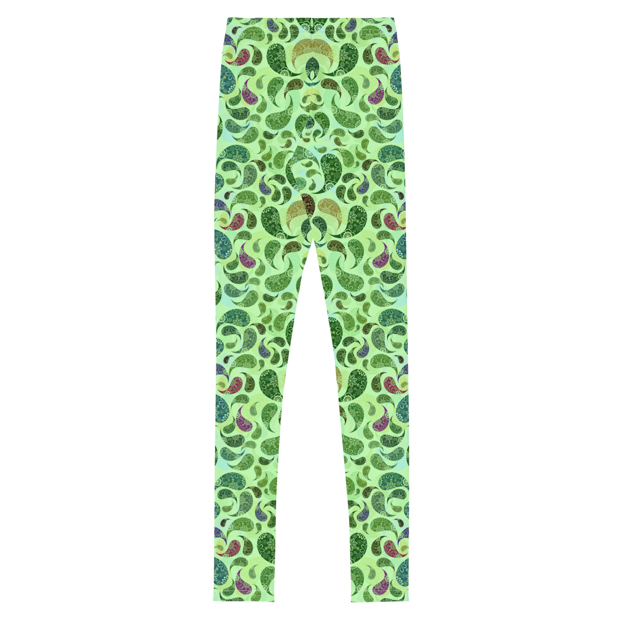 Youth Leggings Paisley green