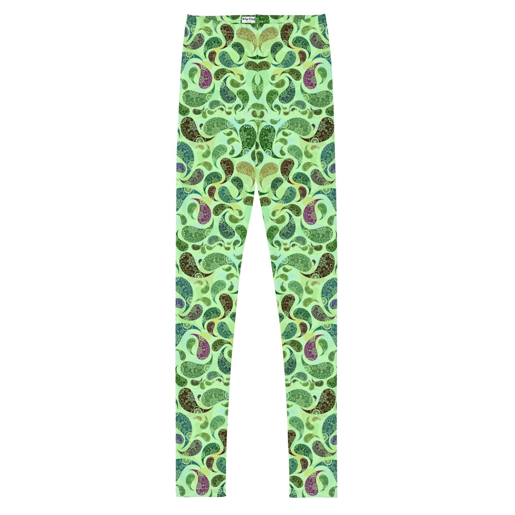 Youth Leggings Paisley green