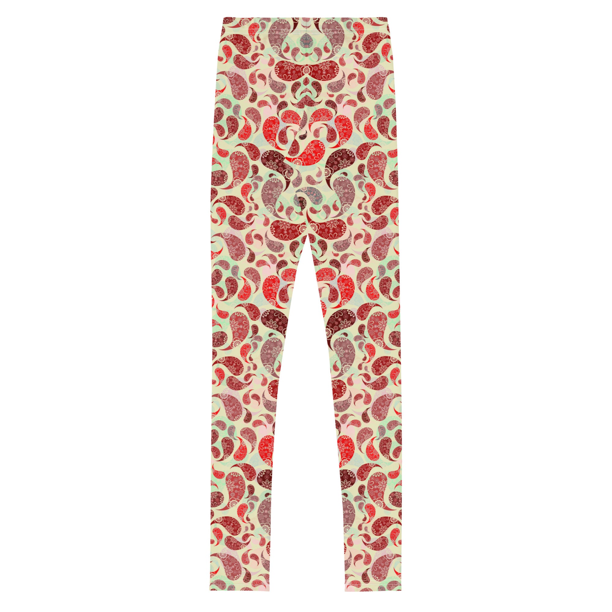 Youth Leggings Paisley Red