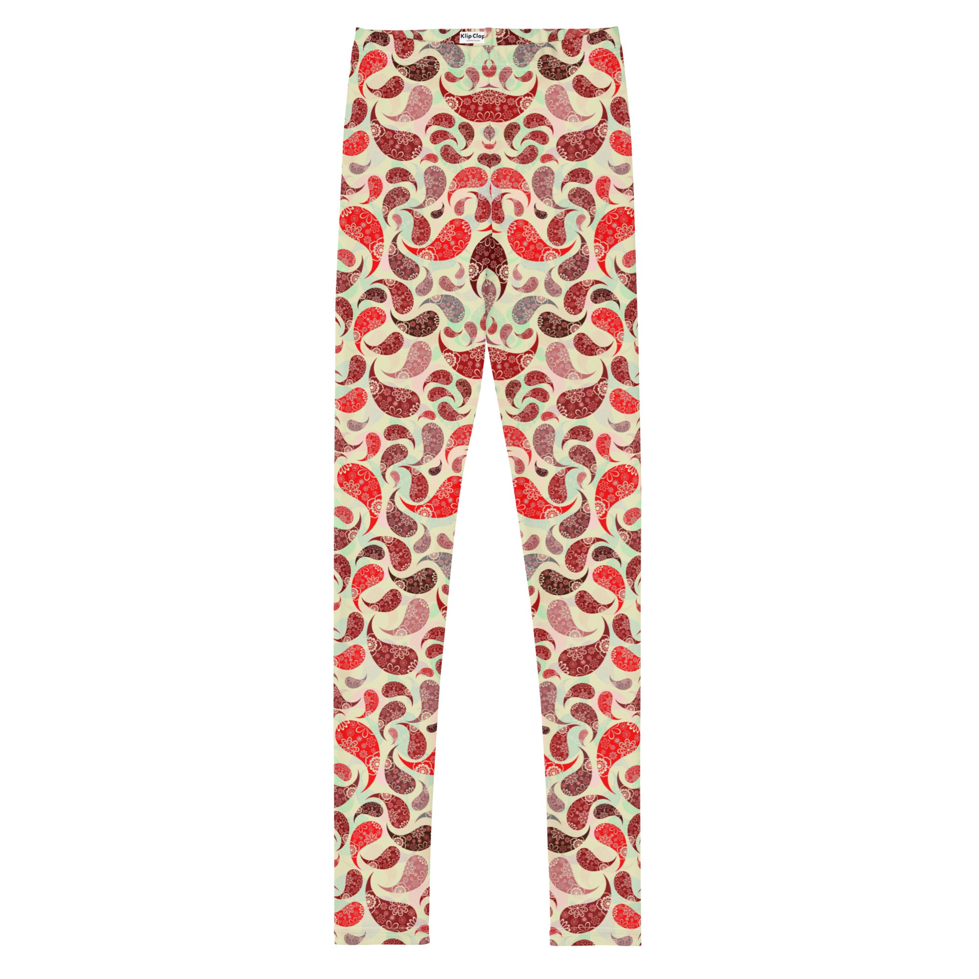 Youth Leggings Paisley Red