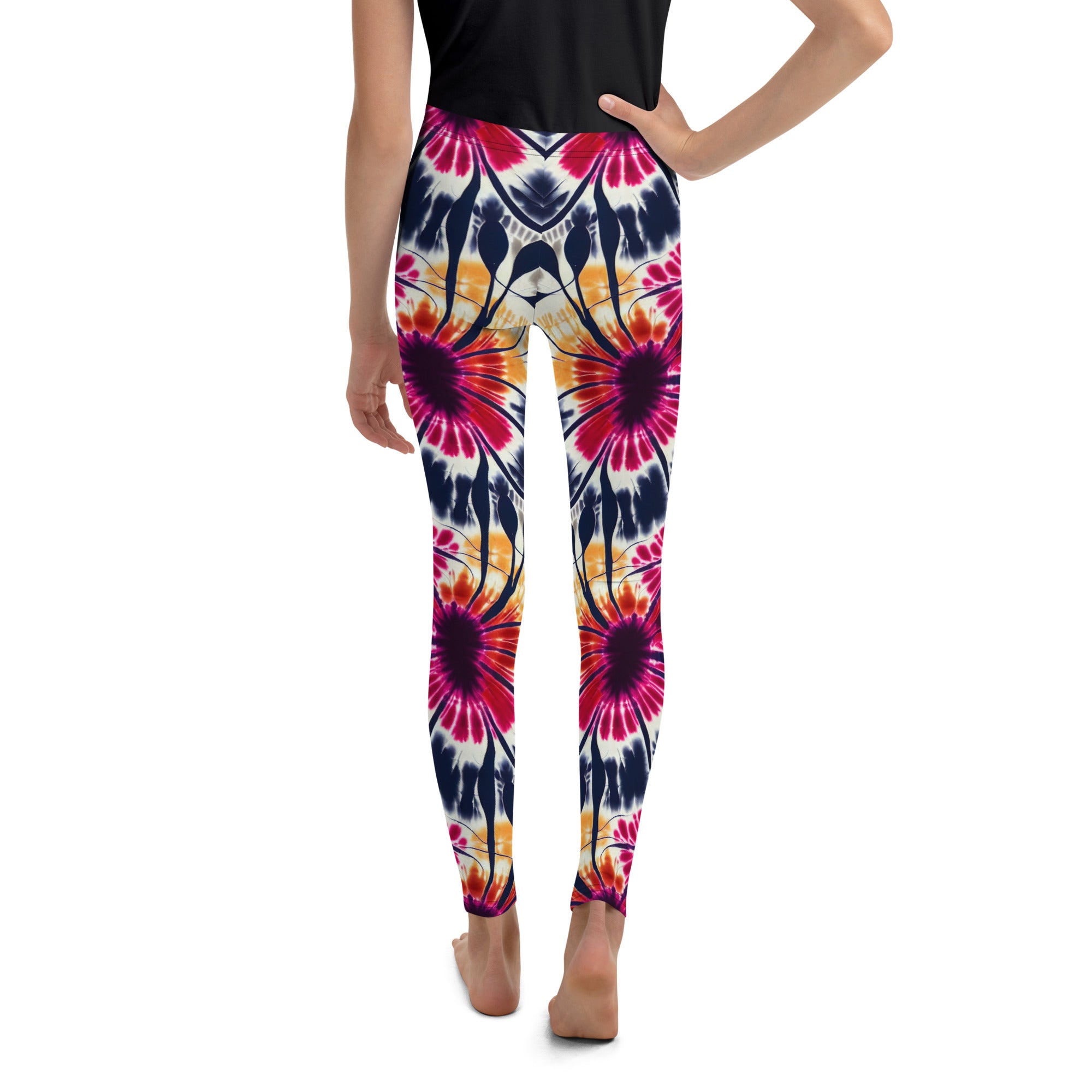 Youth Leggings Tie dye floral II