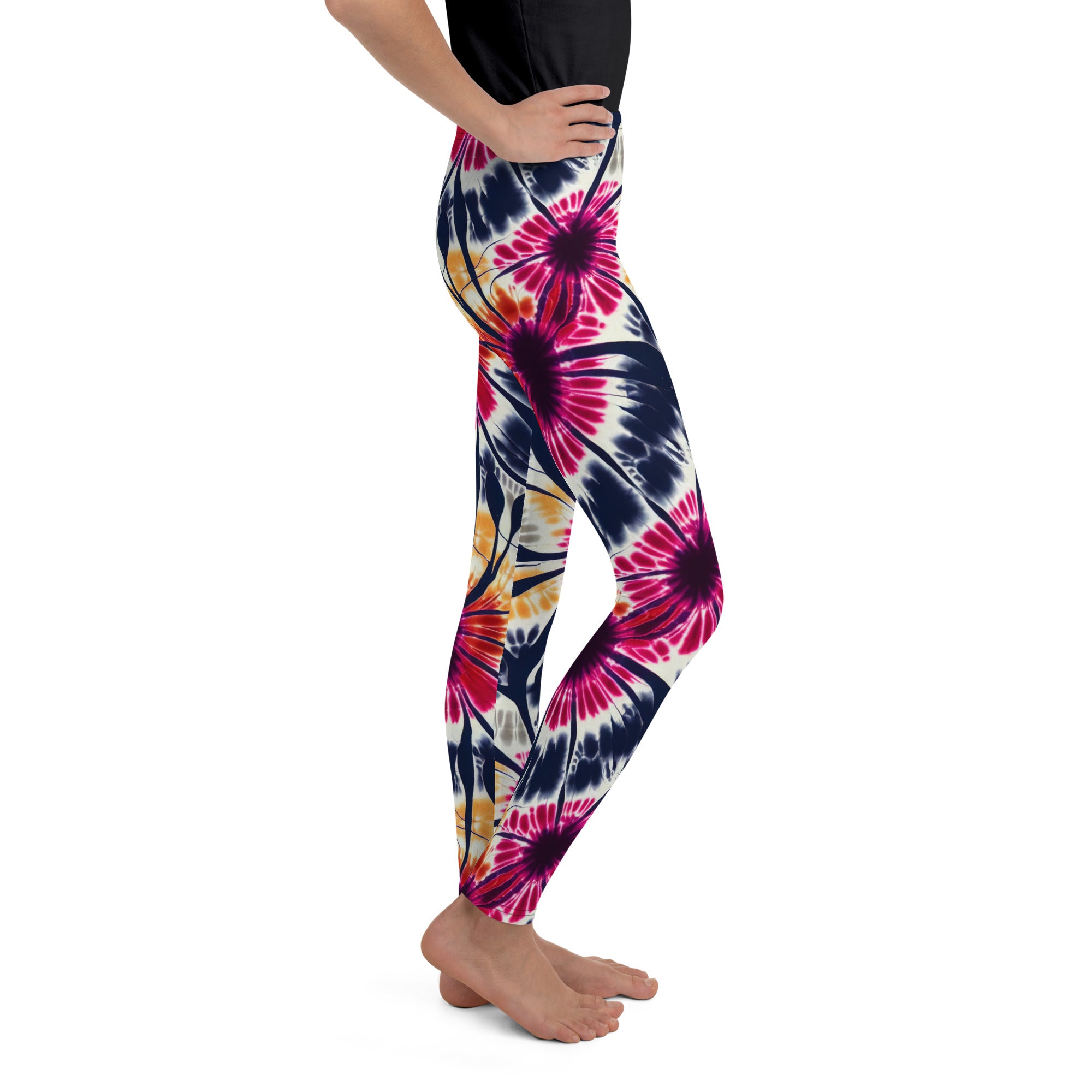 Youth Leggings Tie dye floral II