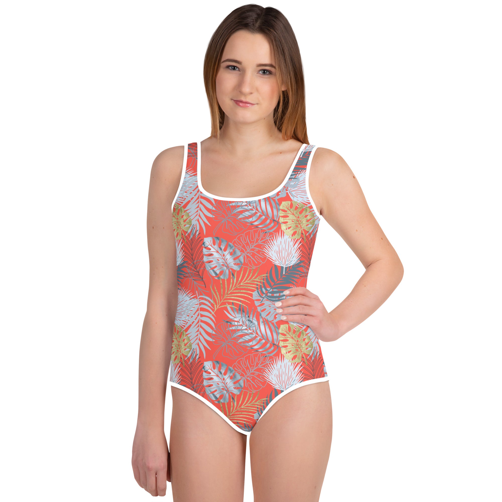 Youth Swimsuit TROPICAL RED